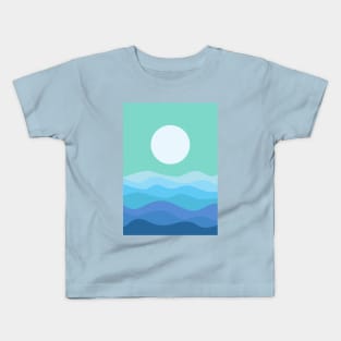 mountain blue abstract Kids T-Shirt